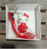 Hello kitty kırmızı silikon lüks anahtarlık çanta aksesuar
