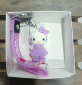 Hello kitty mor silikon lüks anahtarlık çanta aksesuar