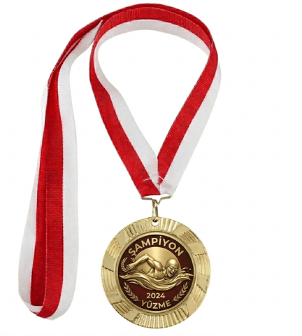 Kişiye özel büyük boy zgold renk altın madalya 1 adet