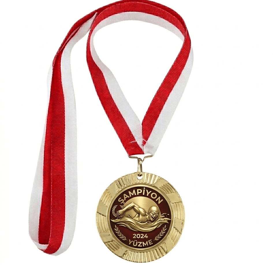 Kişiye özel büyük boy zgold renk altın madalya 1 adet