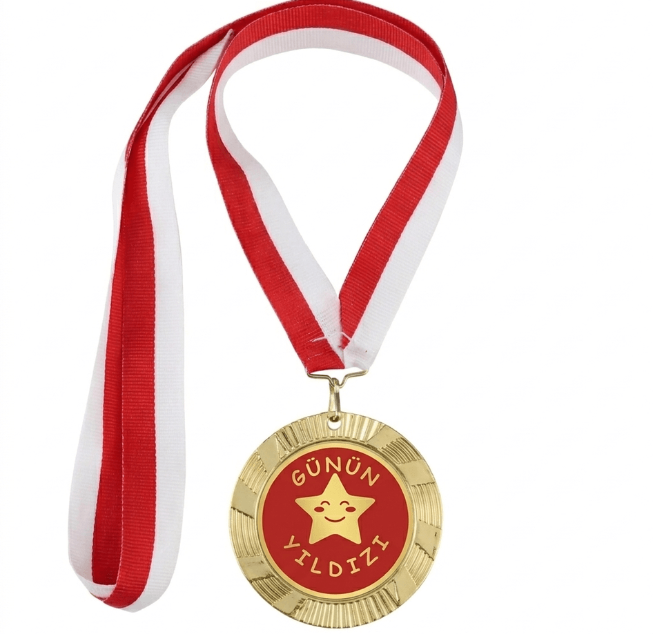 Kişiye özel büyük boy zgold renk altın madalya 1 adet