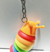 Sevimli salyangoz turuncu lüks anahtarlık çanta aksesuar