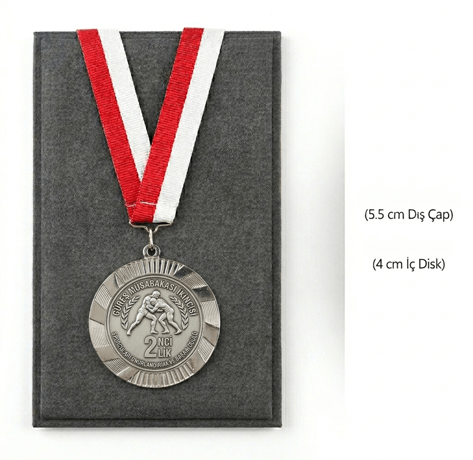 Kişiye özel Gümüş renk kaliteli madalya
