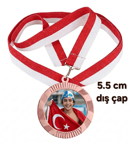 Kişiye özel Bronz renk kaliteli üçüncülük madalyası