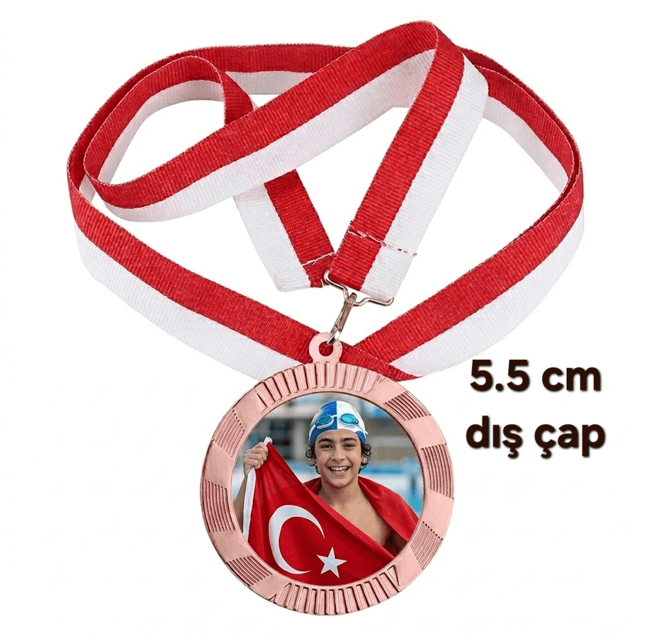 Kişiye özel Bronz renk kaliteli üçüncülük madalyası