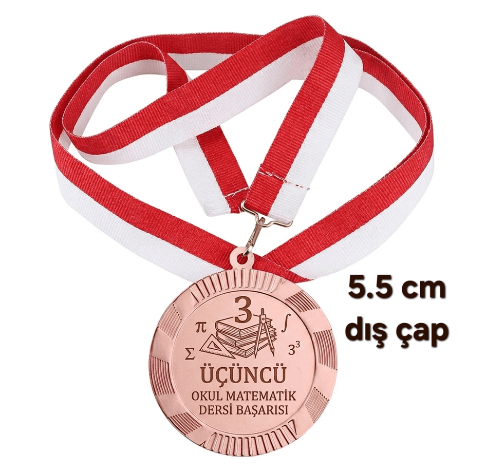 Kişiye özel Bronz renk kaliteli üçüncülük madalyası