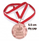 Kişiye özel Bronz renk kaliteli üçüncülük madalyası