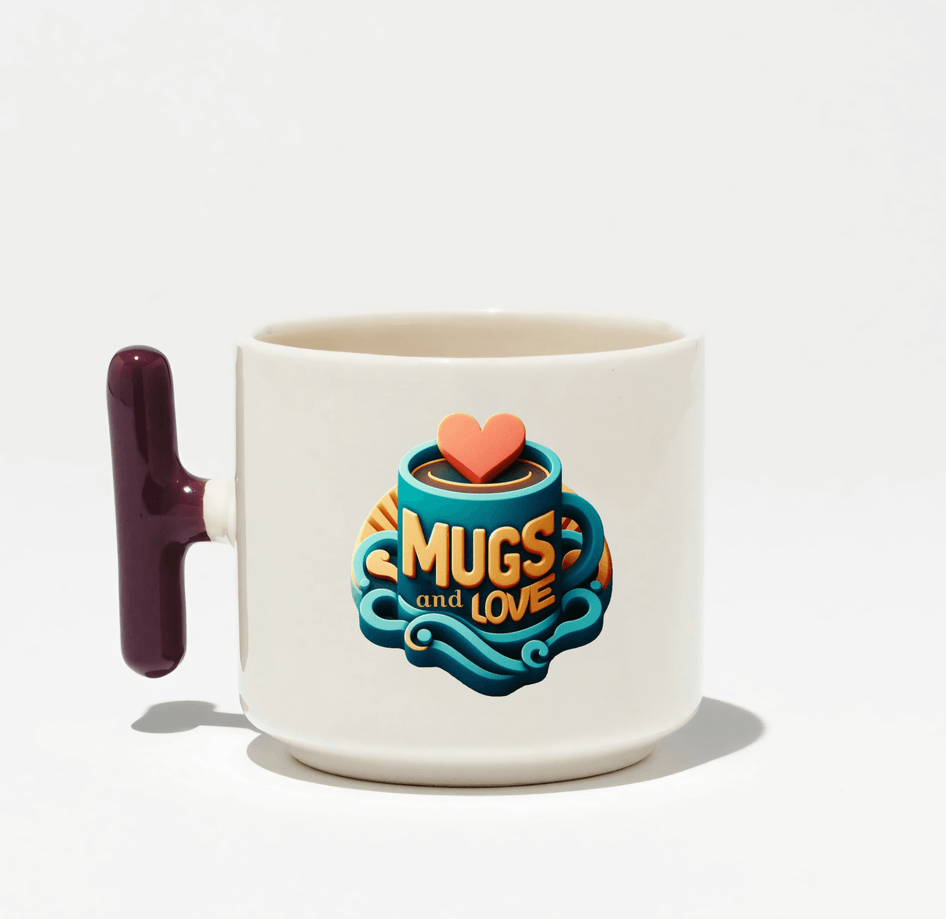 Kişiye özel Seramik Kulpu Lila Çay / Kahve / Latte Fincanı