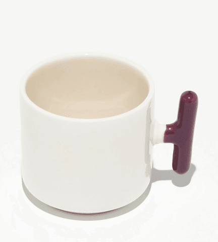 Kişiye özel Seramik Kulpu Lila Çay / Kahve / Latte Fincanı