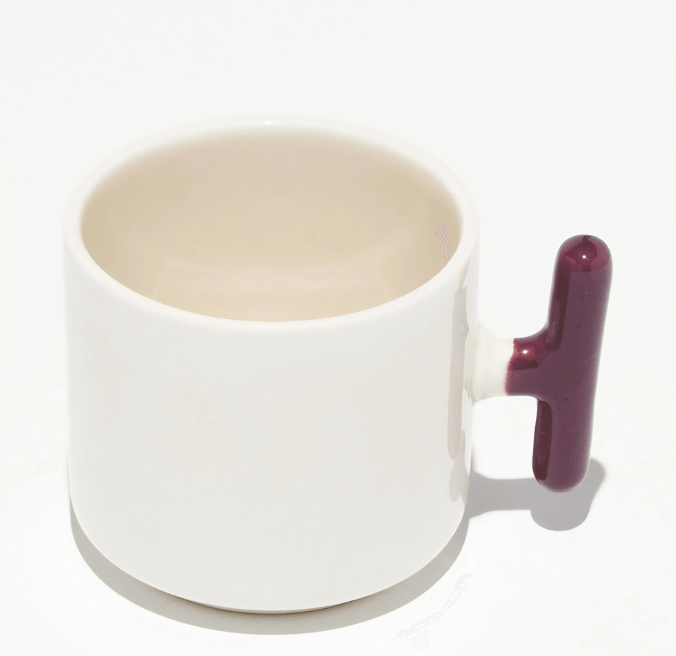 Kişiye özel Seramik Kulpu Lila Çay / Kahve / Latte Fincanı