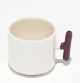 Kişiye özel Seramik Kulpu Lila Çay / Kahve / Latte Fincanı