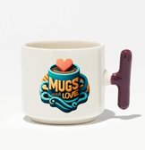 Kişiye özel Seramik Kulpu Lila Çay / Kahve / Latte Fincanı