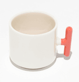 Kişiye özel Seramik Kulpu Pembe Çay / Kahve / Latte Fincanı