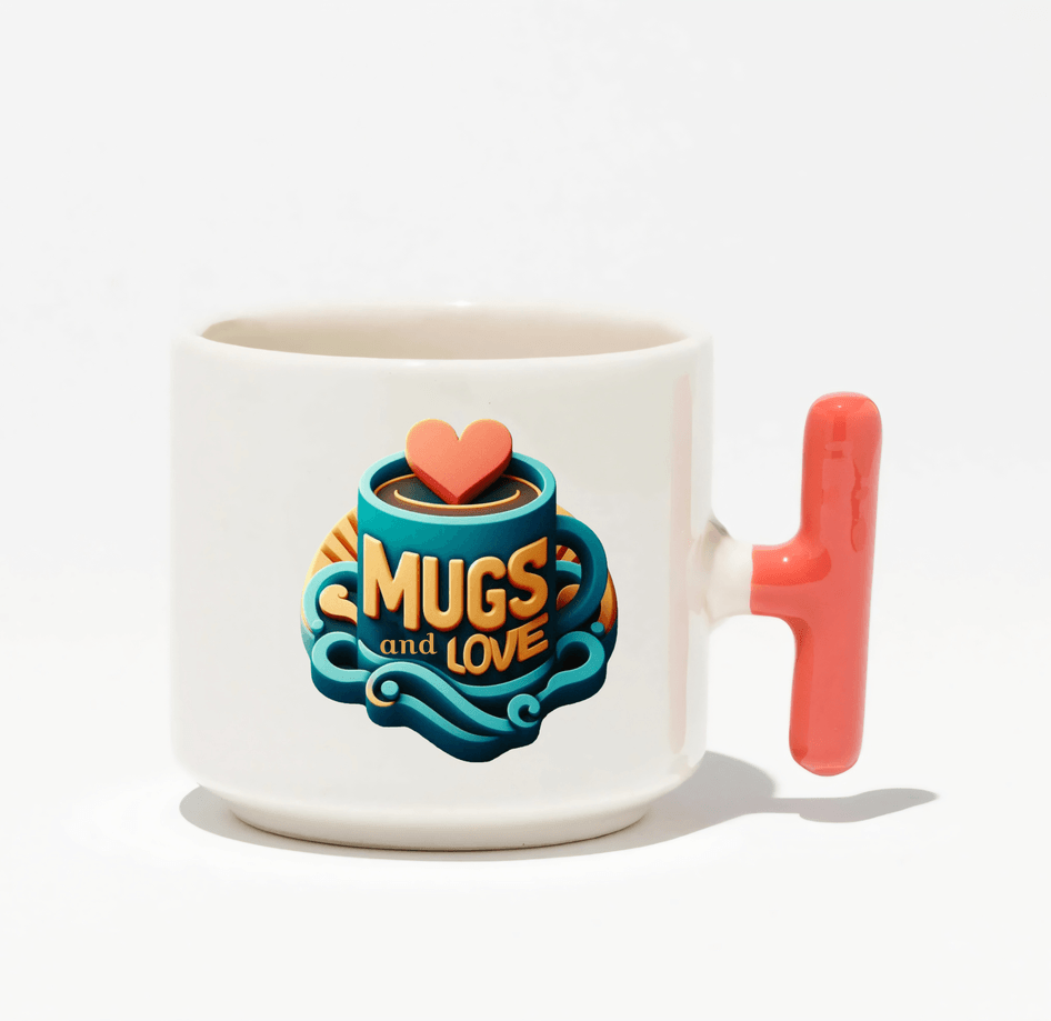 Kişiye özel Seramik Kulpu Pembe Çay / Kahve / Latte Fincanı