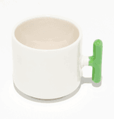 Kişiye özel Seramik Kulpu Açık yeşil Çay / Kahve / Latte Fincanı