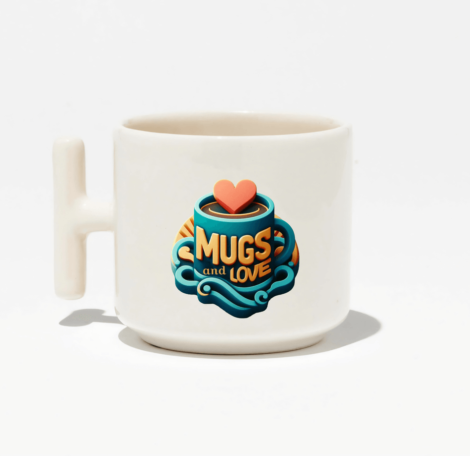 Kişiye özel Seramik Kulpu Krem Çay / Kahve / Latte Fincanı