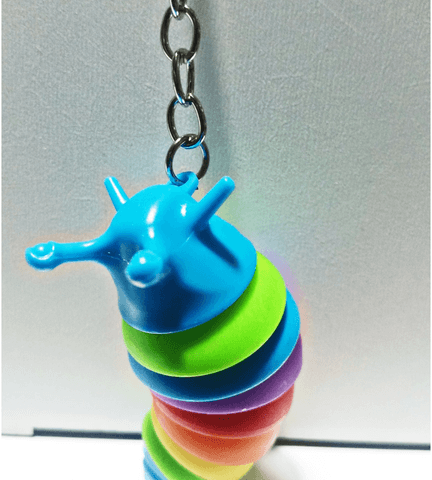 Sevimli salyangoz mavi plastik lüks anahtarlık çanta aksesuar