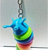 Sevimli salyangoz mavi plastik lüks anahtarlık çanta aksesuar