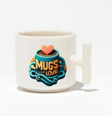 Kişiye özel Seramik Kulpu Krem Çay / Kahve / Latte Fincanı