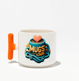 Kişiye özel Seramik Kulpu Turuncu Çay / Kahve / Latte Fincanı