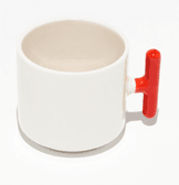 Kişiye özel Seramik Kulpu Kırmızı Çay / Kahve / Latte Fincanı