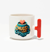 Kişiye özel Seramik Kulpu Kırmızı Çay / Kahve / Latte Fincanı