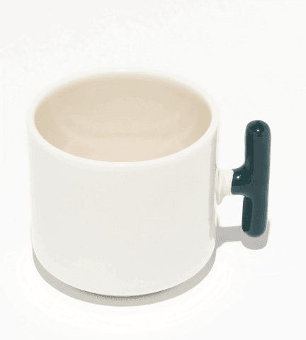 Kişiye özel Seramik Kulpu Koyu Yeşil Çay / Kahve / Latte Fincanı