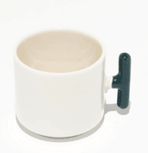 Kişiye özel Seramik Kulpu Koyu Yeşil Çay / Kahve / Latte Fincanı