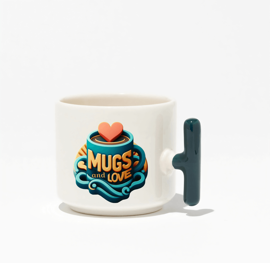 Kişiye özel Seramik Kulpu Koyu Yeşil Çay / Kahve / Latte Fincanı