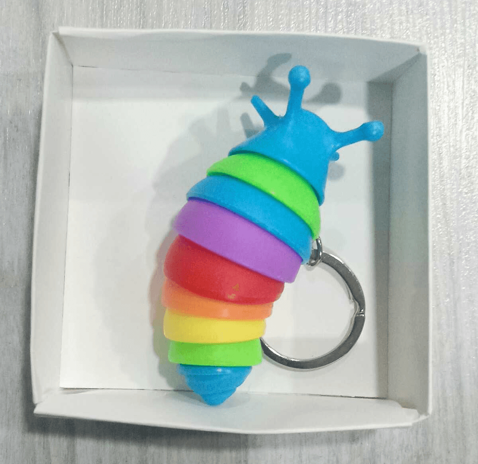 Sevimli salyangoz mavi plastik lüks anahtarlık çanta aksesuar