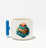 Kişiye özel Seramik Kulpu Mavi Çay / Kahve / Latte Fincanı