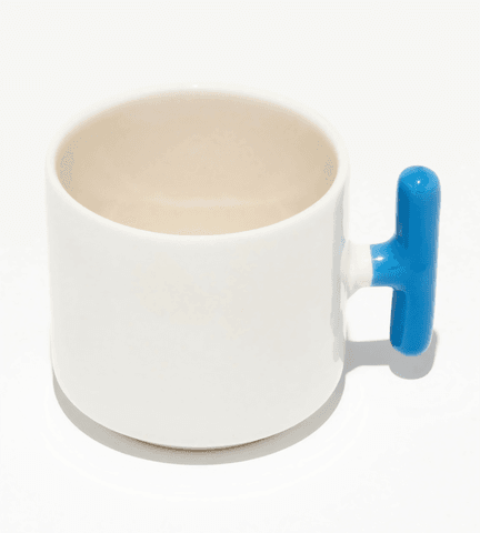 Kişiye özel Seramik Kulpu Mavi Çay / Kahve / Latte Fincanı