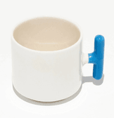 Kişiye özel Seramik Kulpu Mavi Çay / Kahve / Latte Fincanı