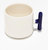 Kişiye özel Seramik Kulpu Lacivert Çay / Kahve / Latte Fincanı