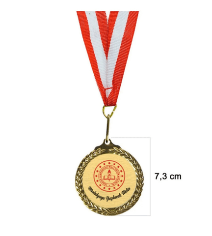 Kişiye özel büyük boy zeytin dalı gold renk altın madalya madaly