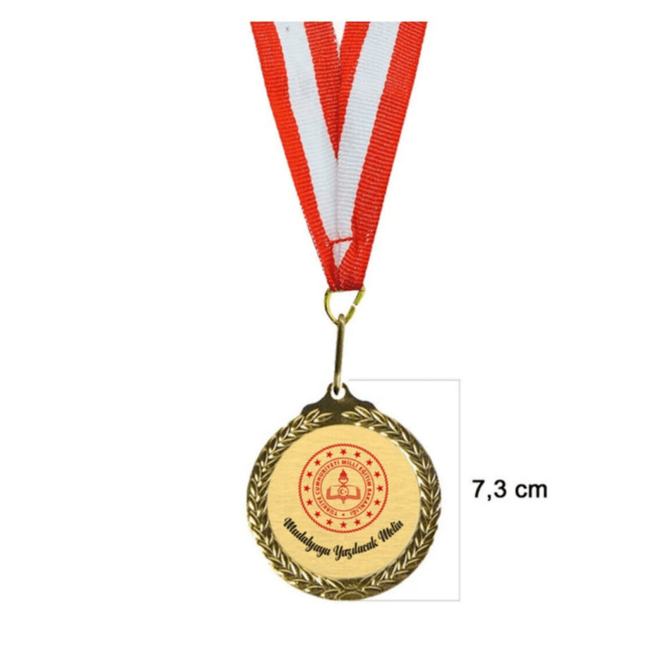 Kişiye özel büyük boy zeytin dalı gold renk altın madalya madaly