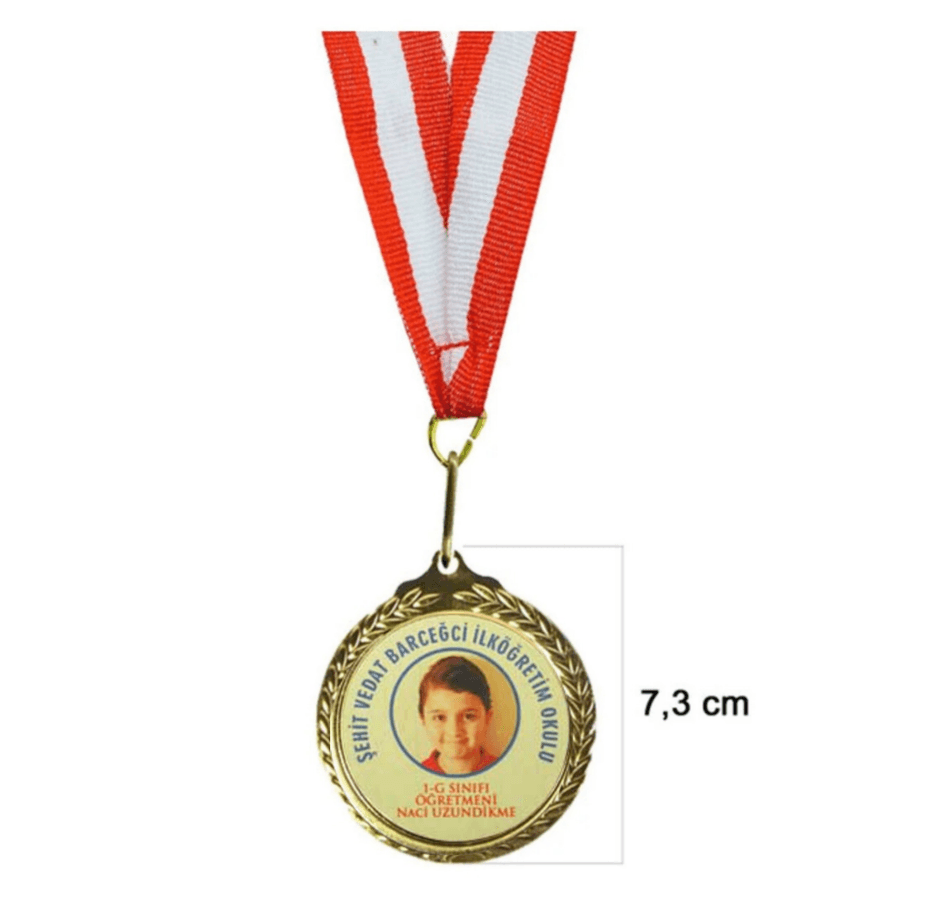 Kişiye özel büyük boy zeytin dalı gold renk altın madalya madaly