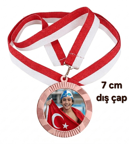 Kişiye özel büyük boy 7cm Bronz madalya