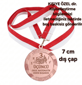 Kişiye özel büyük boy 7cm Bronz madalya