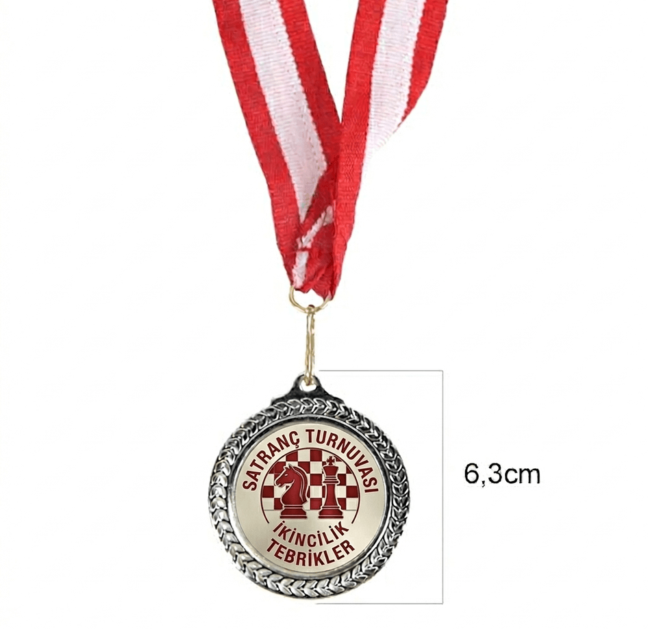 Kişiye özel zeytin dalı küçük boy gümüş ödül madalyası