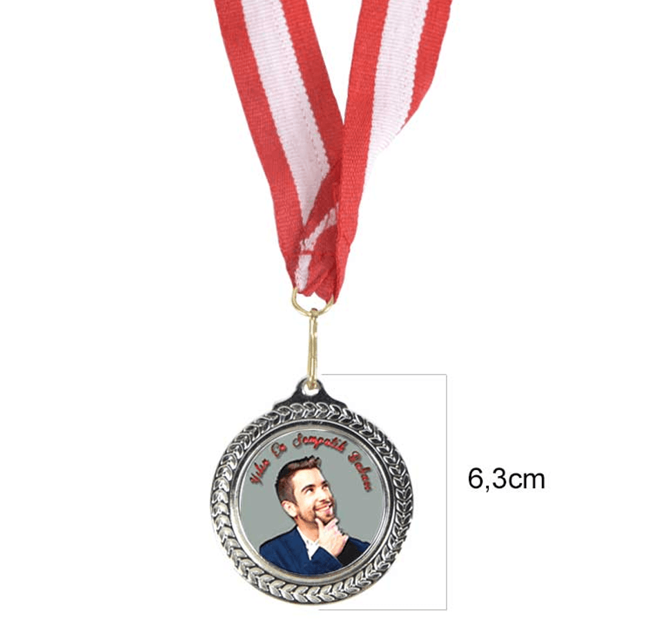 Kişiye özel zeytin dalı küçük boy gümüş ödül madalyası