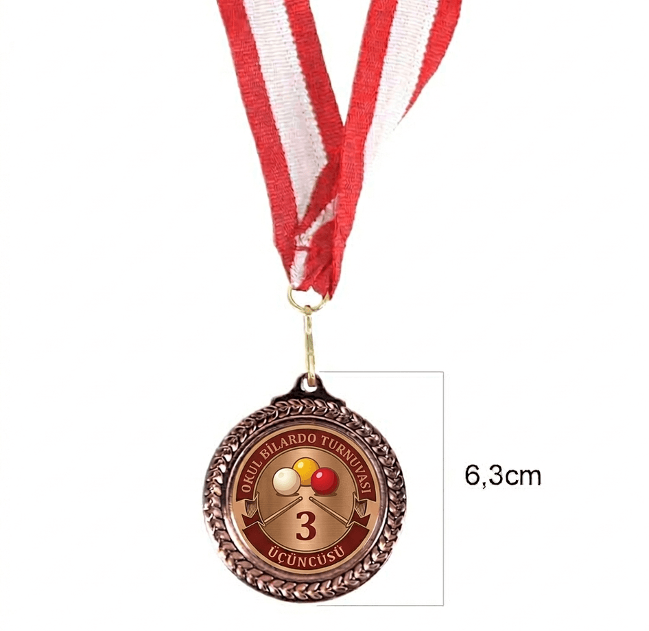 Kişiye özel zeytin dalı küçük boy bronz ödül madalyası