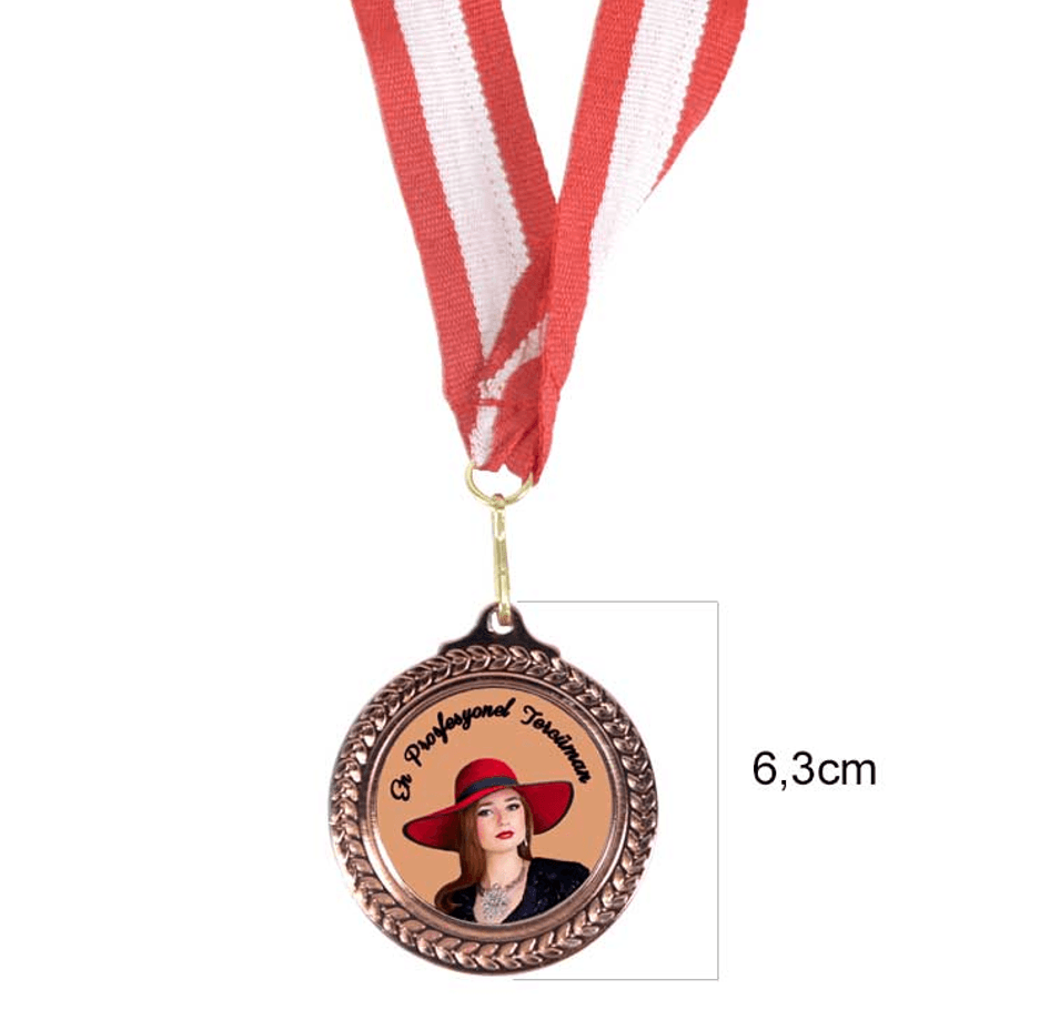 Kişiye özel zeytin dalı küçük boy bronz ödül madalyası