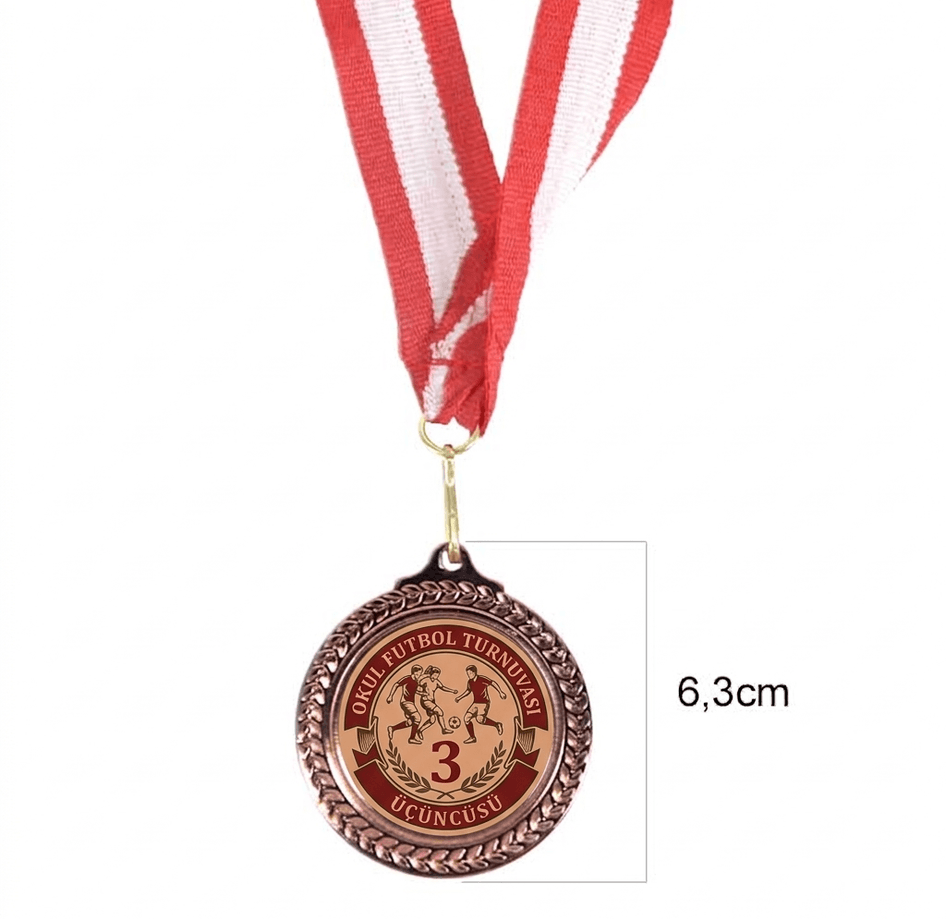 Kişiye özel zeytin dalı küçük boy bronz ödül madalyası