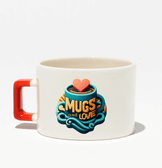 Kişiye özel Seramik Kulpu Kırmızı Çay / Kahve / Latte