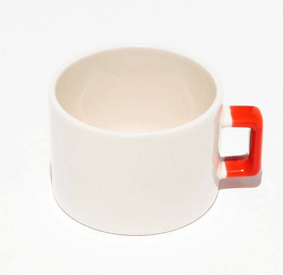 Kişiye özel Seramik Kulpu Kırmızı Çay / Kahve / Latte