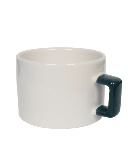 Kişiye özel Seramik Kulpu koyu yeşil Çay / Kahve / Latte