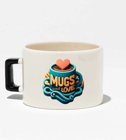 Kişiye özel Seramik Kulpu Siyah Çay / Kahve / Latte