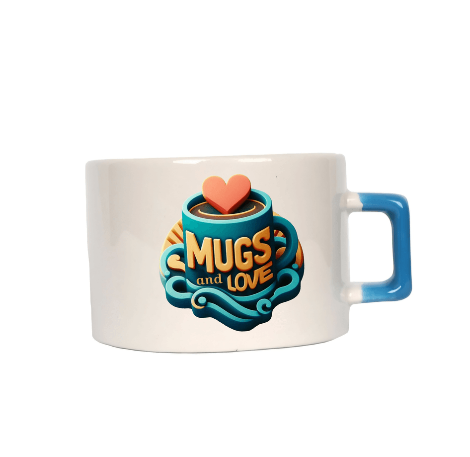 Kişiye özel Seramik Kulpu Mavi Çay / Kahve / Latte