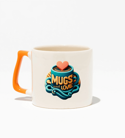 Kişiye özel Seramik Kulpu Turuncu Çay / Kahve / Latte